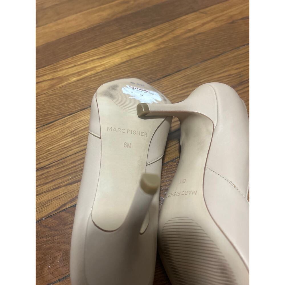 Marc Fisher Women's Leather Nude Stiletto 3 Inch Heels 6 NWT - Picture 4 of 5